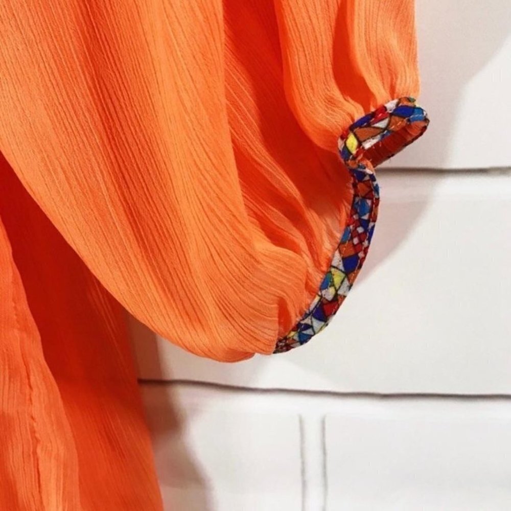 Umgee Boho Orange Top Medium - Picture 9 of 9